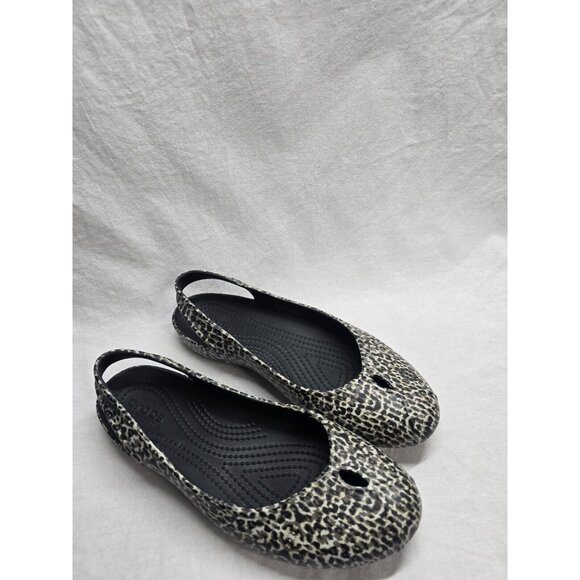Crocs Olivia II Flat Slingback Casual Shoes Leopard Women's US Size 7 - Picture 8 of 9